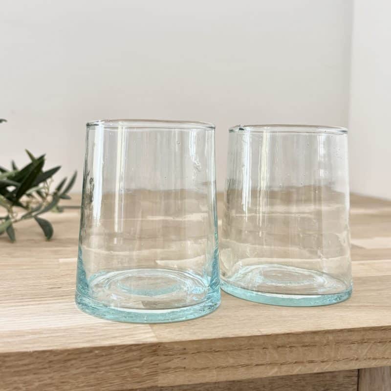 verres beldi en verre recyclé taille moyenne