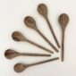 lot de 6 petites cuillères à café en bois de noyer – artisanat fait main